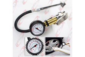 6 " Air Tire Inflator With Dial Gauge Dual For Chuck Cars & Trucks Tires 220PSI